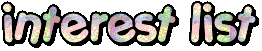 interest list